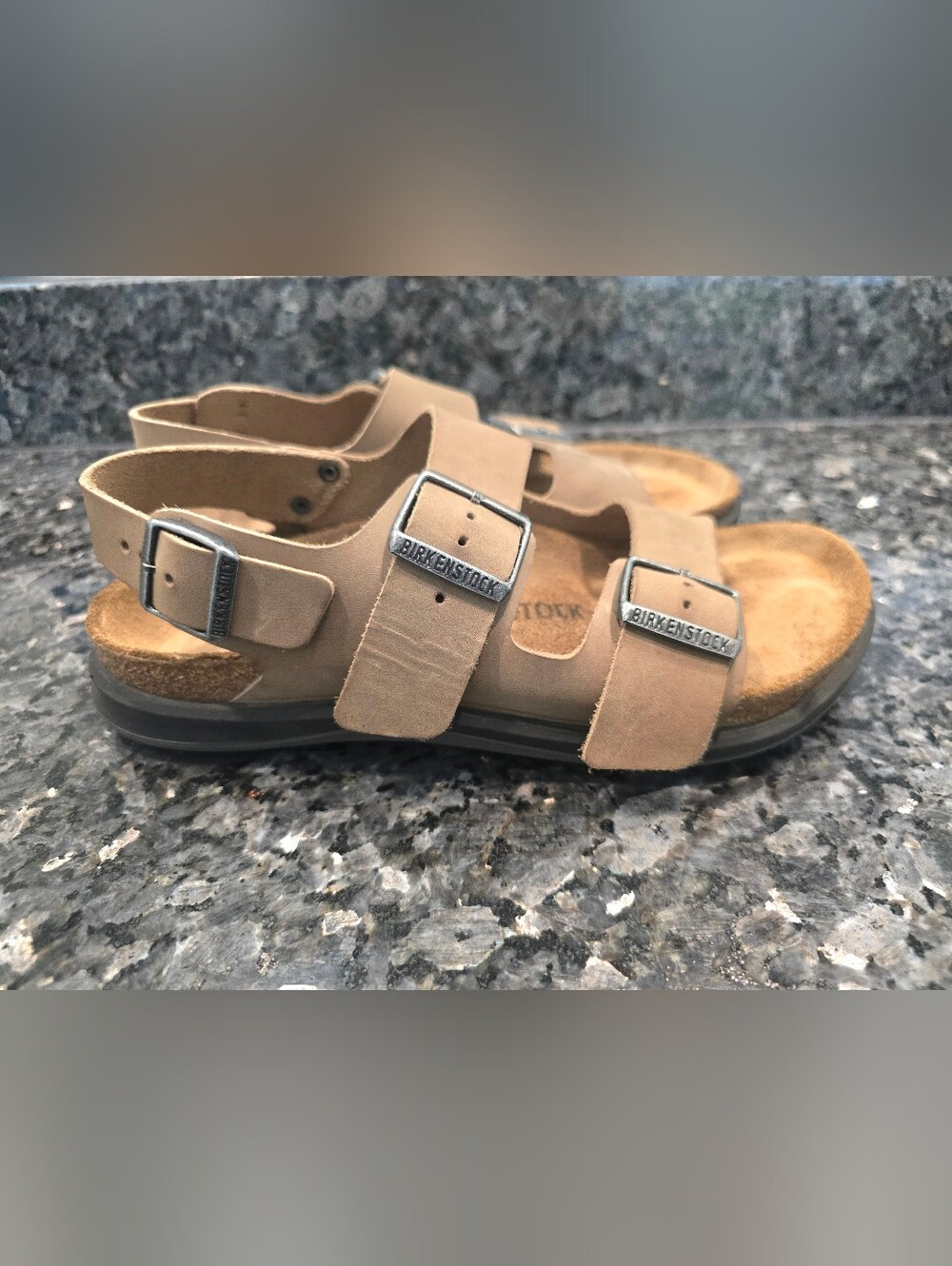 Birkenstock Milano Crosstown Sandal in Taupe - Picture 3 of 10